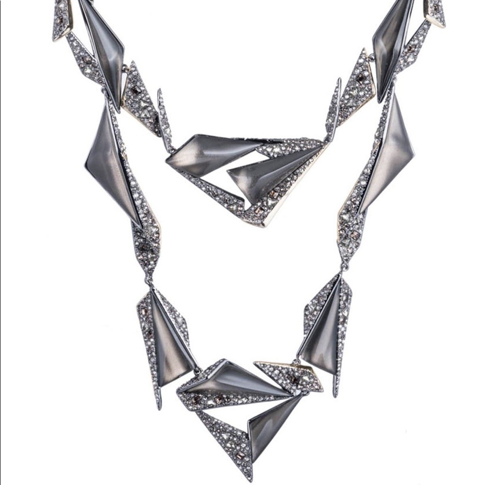 Alexis Bittar Origami Statement Crystal Necklace